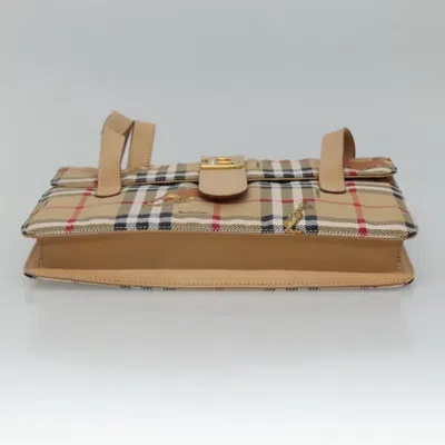 Pre-owned Burberry Nova Check Beige Synthetic Tote Bag ()