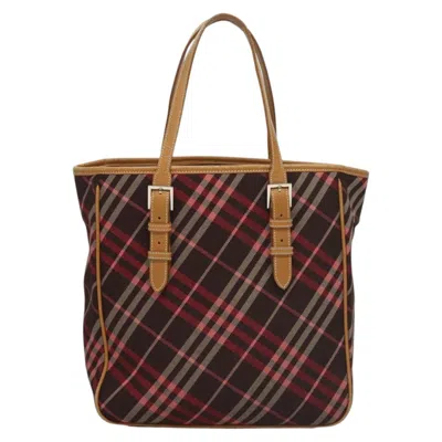 Pre-owned Burberry Nova Check Pink Canvas Tote Bag ()