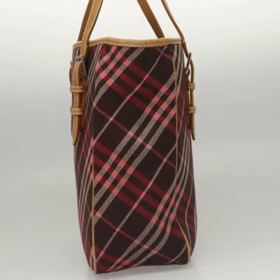 Pre-owned Burberry Nova Check Pink Canvas Tote Bag ()