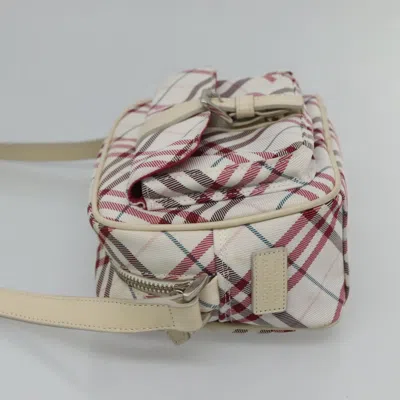 Pre-owned Burberry Nova Check Pink Nylon Shoulder Bag ()