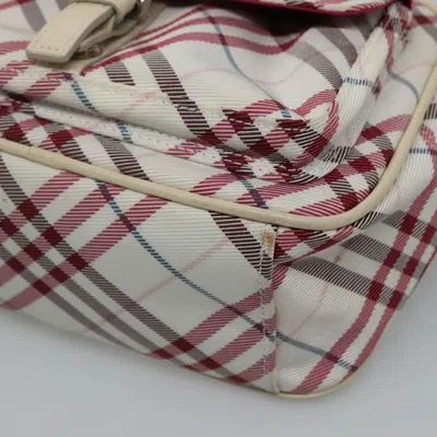 Pre-owned Burberry Nova Check Pink Nylon Shoulder Bag ()