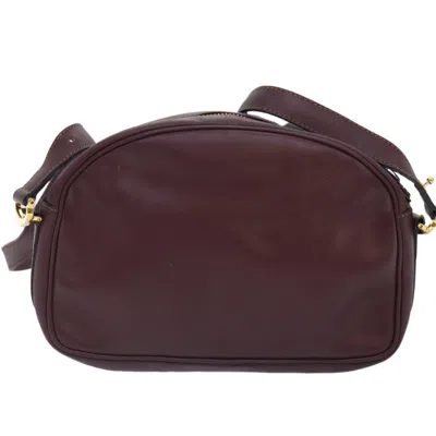 Pre-owned Cartier Must De  Burgundy Leather Shoulder Bag ()