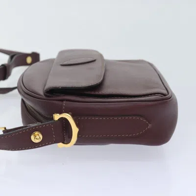 Pre-owned Cartier Must De  Burgundy Leather Shoulder Bag ()