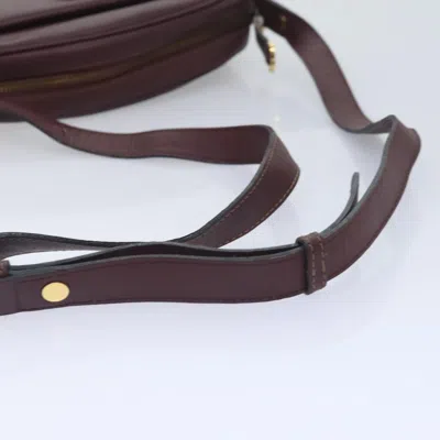 Pre-owned Cartier Must De  Burgundy Leather Shoulder Bag ()