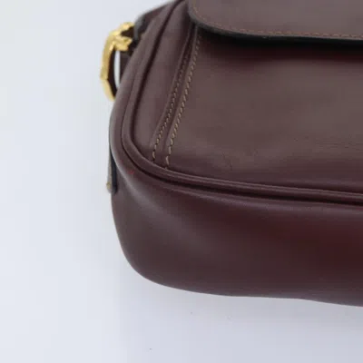 Pre-owned Cartier Must De  Burgundy Leather Shoulder Bag ()