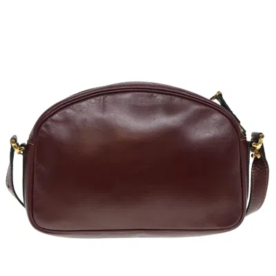 Pre-owned Cartier Must De  Burgundy Leather Shoulder Bag ()