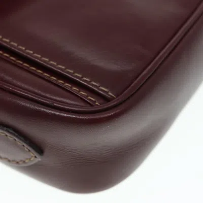 Pre-owned Cartier Must De  Burgundy Leather Shoulder Bag ()
