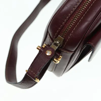 Pre-owned Cartier Must De  Burgundy Leather Shoulder Bag ()