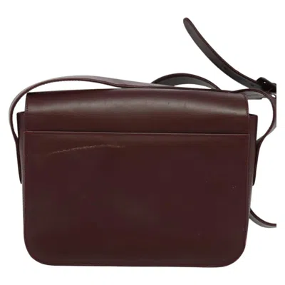 Pre-owned Cartier Must De  Burgundy Leather Shoulder Bag ()
