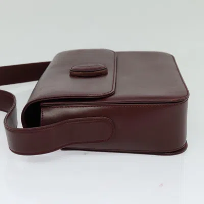 Pre-owned Cartier Must De  Burgundy Leather Shoulder Bag ()