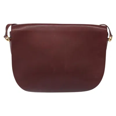 Pre-owned Cartier Must De  Burgundy Leather Shoulder Bag ()
