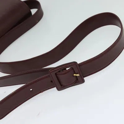 Pre-owned Cartier Must De  Burgundy Leather Shoulder Bag ()