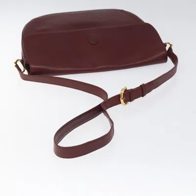 Pre-owned Cartier Must De  Burgundy Leather Shoulder Bag ()