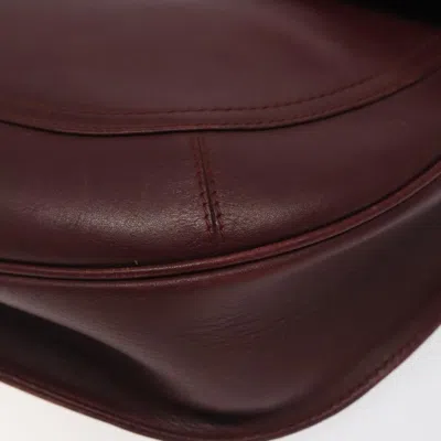 Pre-owned Cartier Must De  Burgundy Leather Shoulder Bag ()