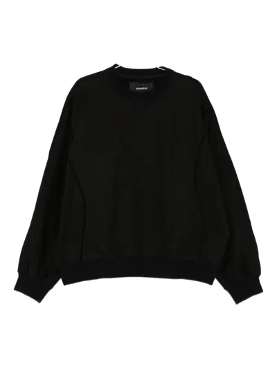 Songzio Cut-out Dolman-sleeve Sweatshirt In Black