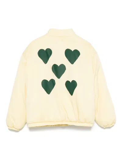 The Animals Observatory Heart-motif Bomber Jacket In Yellow
