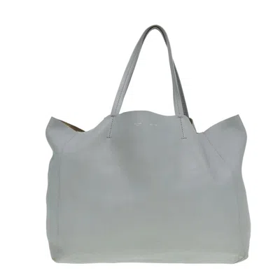 Pre-owned Celine Céline Cabas Horizontal Grey Leather Tote Bag ()
