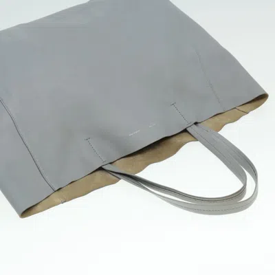 Pre-owned Celine Céline Cabas Horizontal Grey Leather Tote Bag ()