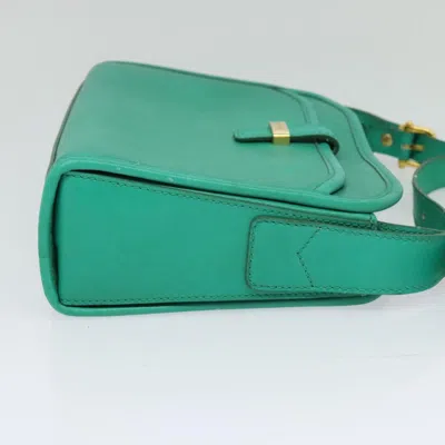 Pre-owned Celine Céline Green Leather Shoulder Bag ()