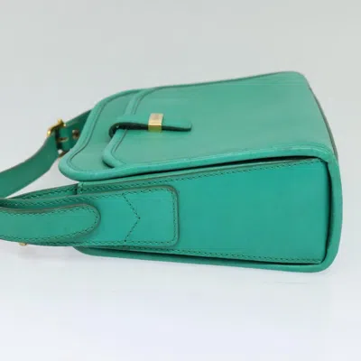 Pre-owned Celine Céline Green Leather Shoulder Bag ()