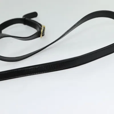 Pre-owned Celine Céline Logo Du Cercle Black Leather Shoulder Bag ()