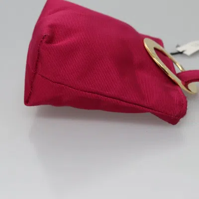 Pre-owned Celine Céline Logo Du Cercle Pink Synthetic Clutch Bag ()