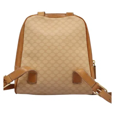 Pre-owned Celine Céline Macadam Beige Canvas Backpack Bag ()