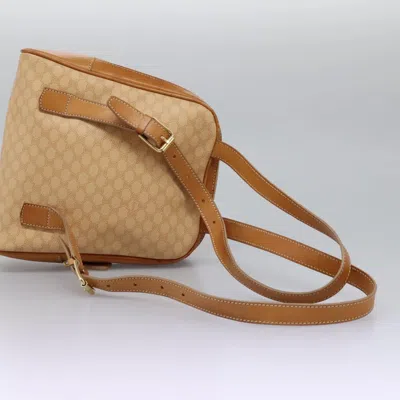 Pre-owned Celine Céline Macadam Beige Canvas Backpack Bag ()