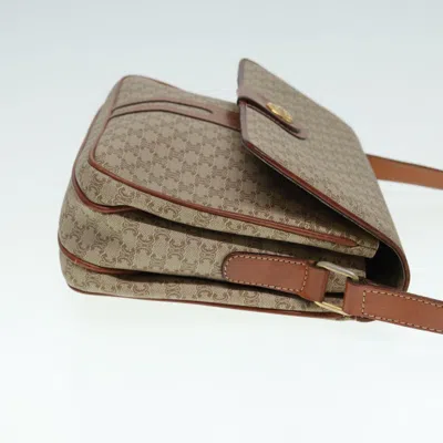 Pre-owned Celine Céline Macadam Beige Canvas Shoulder Bag ()