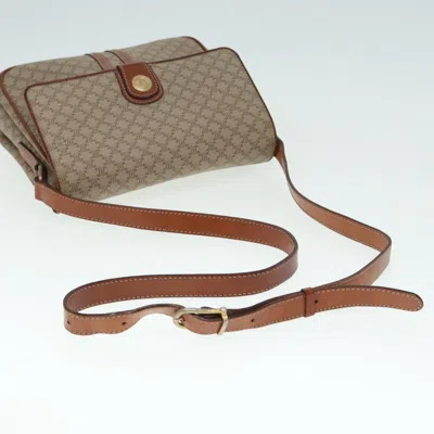 Pre-owned Celine Céline Macadam Beige Canvas Shoulder Bag ()