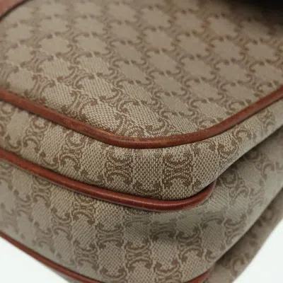 Pre-owned Celine Céline Macadam Beige Canvas Shoulder Bag ()