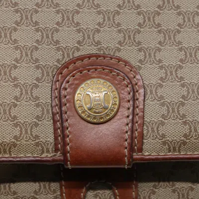 Pre-owned Celine Céline Macadam Beige Canvas Shoulder Bag ()