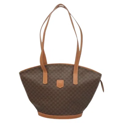Pre-owned Celine Céline Macadam Brown Canvas Shoulder Bag ()