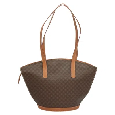 Pre-owned Celine Céline Macadam Brown Canvas Shoulder Bag ()