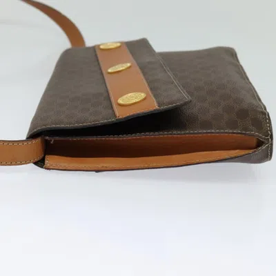 Pre-owned Celine Céline Macadam Brown Canvas Shoulder Bag ()