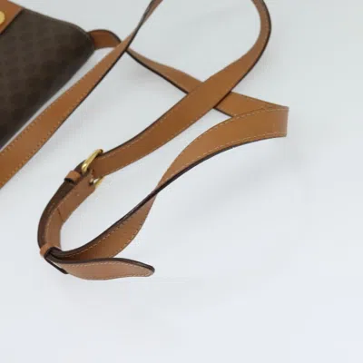 Pre-owned Celine Céline Macadam Brown Canvas Shoulder Bag ()