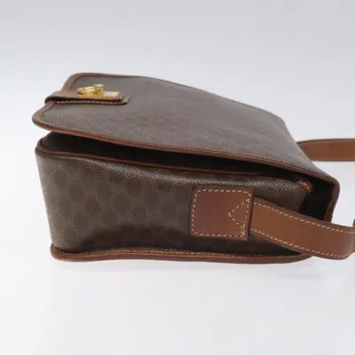 Pre-owned Celine Céline Macadam Brown Canvas Shoulder Bag ()