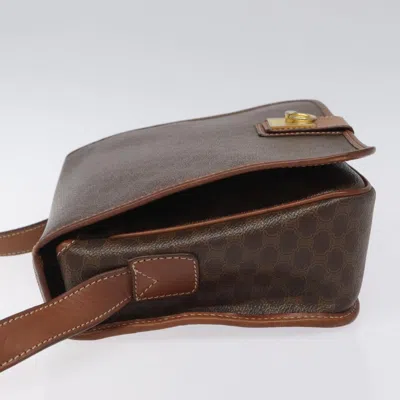 Pre-owned Celine Céline Macadam Brown Canvas Shoulder Bag ()