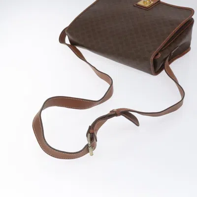 Pre-owned Celine Céline Macadam Brown Canvas Shoulder Bag ()