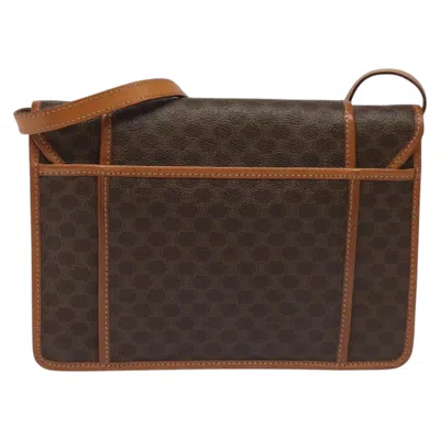 Pre-owned Celine Céline Macadam Brown Canvas Shoulder Bag ()