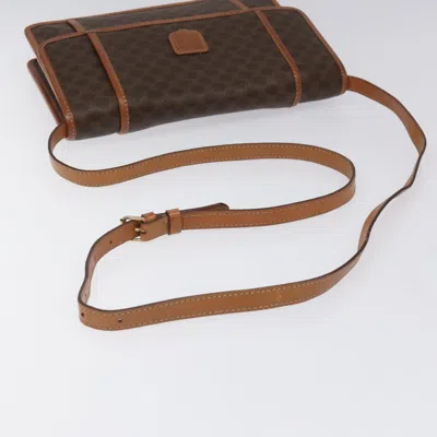 Pre-owned Celine Céline Macadam Brown Canvas Shoulder Bag ()
