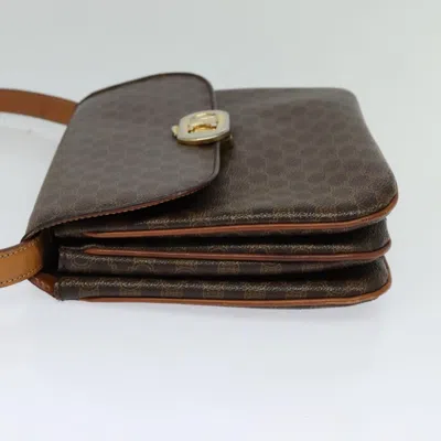 Pre-owned Celine Céline Macadam Brown Canvas Shoulder Bag ()