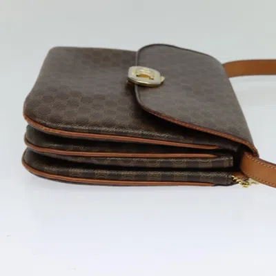 Pre-owned Celine Céline Macadam Brown Canvas Shoulder Bag ()