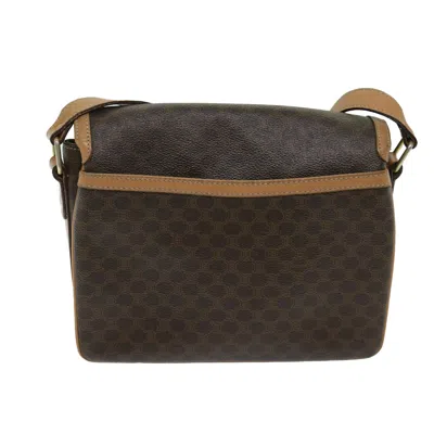 Pre-owned Celine Céline Macadam Brown Canvas Shoulder Bag ()