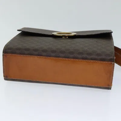 Pre-owned Celine Céline Macadam Brown Canvas Shoulder Bag ()