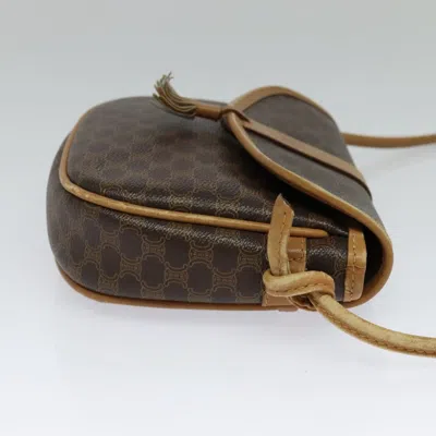 Pre-owned Celine Céline Macadam Brown Canvas Shoulder Bag ()