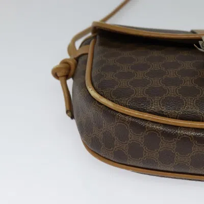 Pre-owned Celine Céline Macadam Brown Canvas Shoulder Bag ()