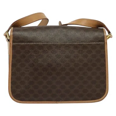 Pre-owned Celine Céline Macadam Brown Canvas Shoulder Bag ()
