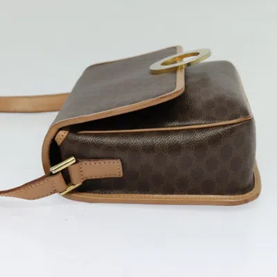 Pre-owned Celine Céline Macadam Brown Canvas Shoulder Bag ()