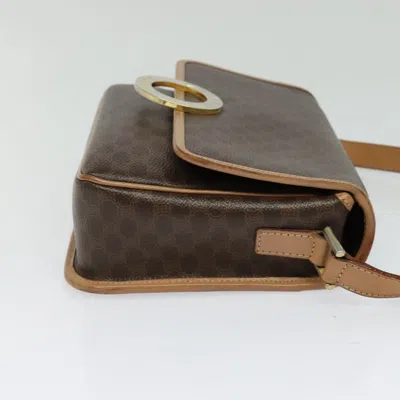 Pre-owned Celine Céline Macadam Brown Canvas Shoulder Bag ()